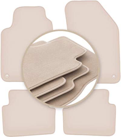 PREMIUM beige matten voor: Renault Laguna II stationwagen, liftback 2001-2007