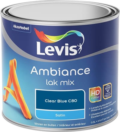 Levis - Ambiance Lak Satin Mix - Clear Blue C80 - Mengverf - 0,5 L