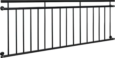 Frans balkon 90 x 225 cm Zwart