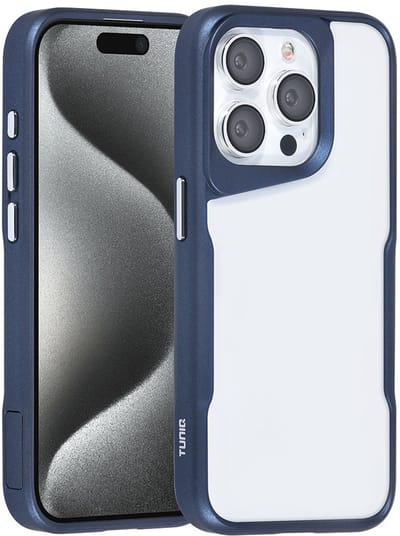 TUNIQ telefoonhoesje voor Apple iPhone 15 Pro - Siliconen backcover - Donkerblauw