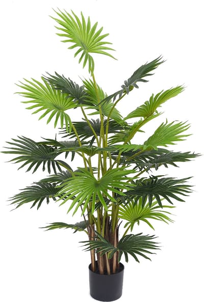 Kunst Waaierblad Palmboom | 110cm - Namaak Waaierblad Palmboom - Kunstplanten voor binnen - Kunstpalm waaierblad