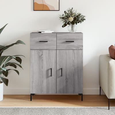 vidaXL - Dressoir - 69,5x34x90 - cm - bewerkt - hout - grijs - sonoma - eikenkleurig