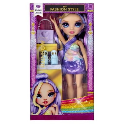 Rainbow High My Fashion Style Violet - modepop van 28 cm met paarse statementoutfit en stijlvolle handtas. Geweldig speelgoed of cadeau voor kinderen van 4-12 jaar