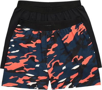 JP 1880 - Heren - Boxershorts loungewear FLEXNAMIC® set van 2 OEKO-TEX tot 8XL - Blauw - Maat L