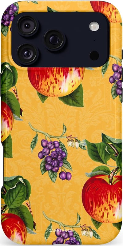 Casetastic hoesje geschikt voor Apple iPhone 17 Pro Max - MagSafe - Dubbellaagse bescherming - Picknick - Fashion Case - Goud Donkergroen Rood Beige