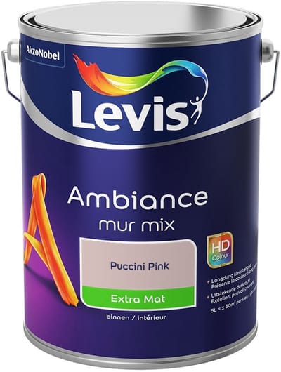 Levis - Ambiance Mur Extra Mat Mix - Puccini Pink - Mengverf - 5 L