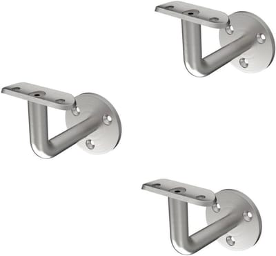 Leuninghouders RVS - Trapleuningdragers - Wandmontage Leuning - Roestvrij staal AISI 304 - Ø 424 mm buis - Zilverkleurig