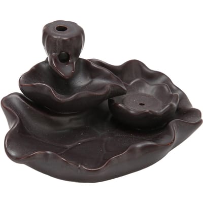 Porte-encens à reflux, soulagement de la pression, magnifique brûleur d'encens en cascade pour la méditation et le café black