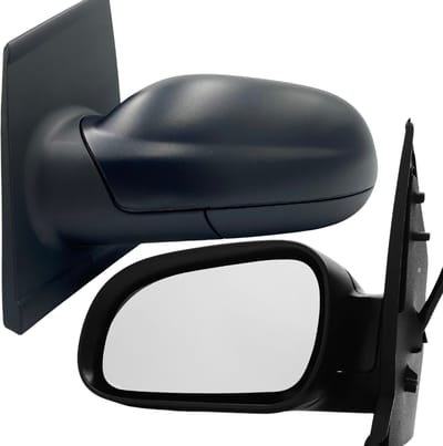 BILMAX Linker Buitenspiegel Vervanging voor Volkswagen Fox Hatchback (5Z1, 5Z3, 5Z4) 2005–2011, Handmatige Verstelling, Zwart (Bestuurderszijde)