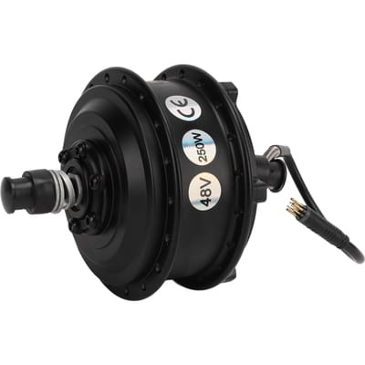Kit Moteur Moyeu à Engrenages Brushless 48V 250W pour Vélo Électrique Fonctionnement Silencieux Ensemble Moteur Vélo Électrique 26 pouces black
