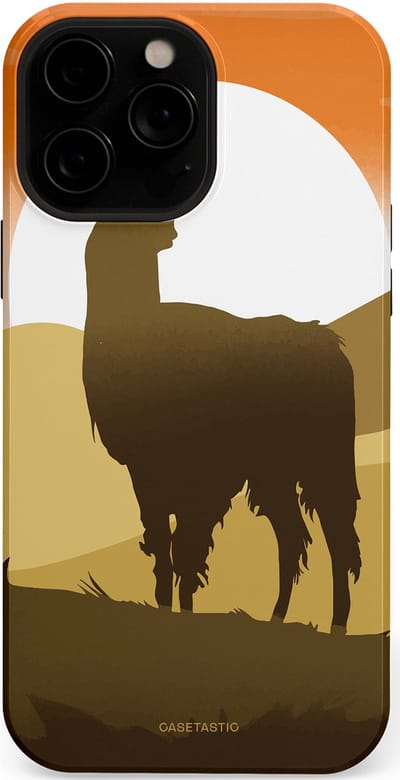 Casetastic Hoesje Geschikt voor Apple iPhone 13 Pro Max Magsafe - Stijlvolle Beschermende Duo-layer Case - Silhouet Alpaca