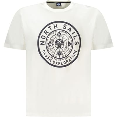 North Sails Witte Katoenen Heren T-Shirt