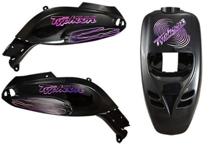 Piaggio Typhoon Stickerset - Cyclone - Roze/Paars Cameleon