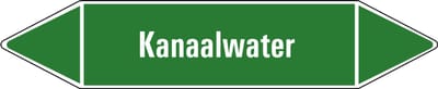 Kanaalwater leidingmarkering op vel 126 x 26 mm - 5 per vel