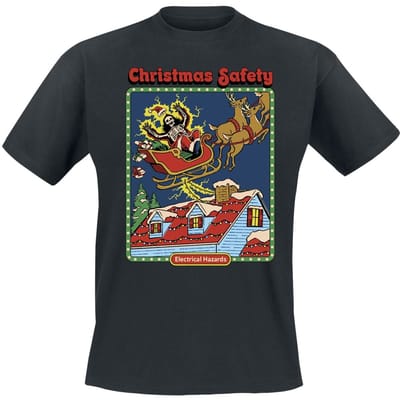 Steven Rhodes - Fun T-shirt - Christmas Safety - M tot 3XL - voor Mannen - zwart