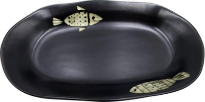 Lavandoux - Serveerbord - Ovaal - Zwart - Vis - 36cm