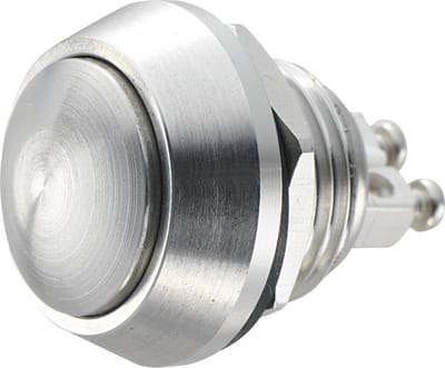 TRU COMPONENTS 701256 GQ12B-S Vandalismebestendige druktoets 48 V/DC 2 A 1x uit/(aan) Moment IP65 1 stuk(s)