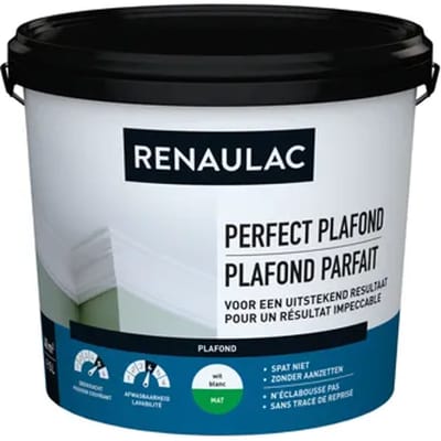 Renaulac Perfect Plafond Verf - Mat - Wit - 5l