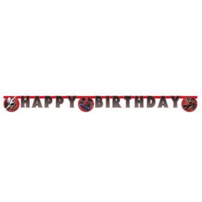 Letter Guirlande Happy Birthday Spiderman World of Web.