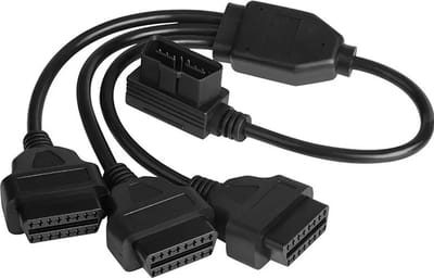 WiseGoods Premium OBD2 Splitter Kabel 0.5M - OBD 2 Scanner Kabels - Auto Accessoires - Connector Autos - Adapter - Adapters Zwart
