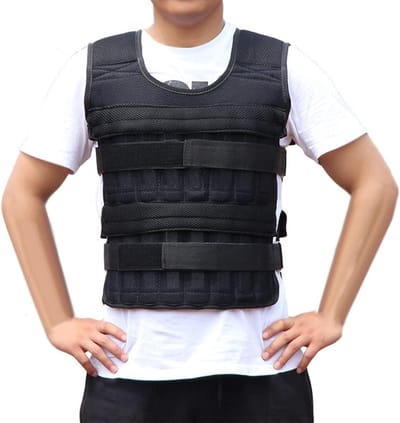 Verzwaard Vest Verstelbaar 33Lb / 15Kg - Laadgewicht Jas Voor Training Fitness - Man & Vrouw gewichtsvest //Zonder gewichten\\