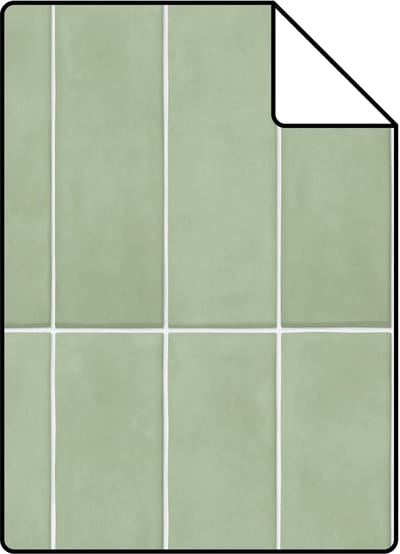 Proefstaal ESTAhome behang tegelmotief groen - 26.5 x 21 cm - 131540-S