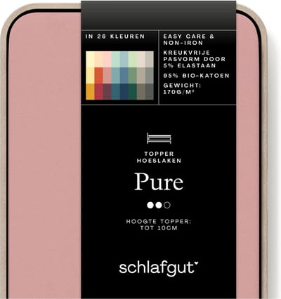 Schlafgut Pure Jersey Topper Hoeslaken S - 90x190 - 100x220 154 Purple Mid