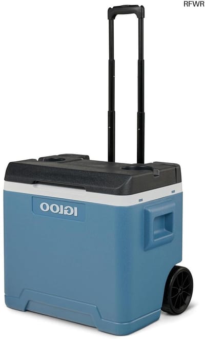 RFWR® Passieve koelbox 42L met wielen en telescopische handgreep voor buitenactiviteiten