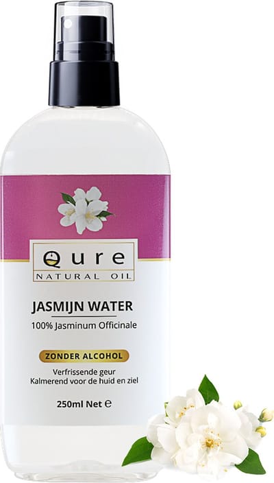 Jasmijn Water 250ml | 100% Puur & Onbewerkt | Biologisch | Zonder Alcohol | Jasmijnwater in Sprayflacon