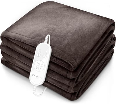 Warmtedeken van Pluche 160 x 120 cm - Elektrische Deken met Uitschakeling en Timerfunctie - 9 Temperatuurstanden - Wasbaar tot 40°C