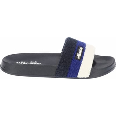 Ellesse Heren-slippers met open teen van badstof en drie strepen (NAVY/BLAUW)