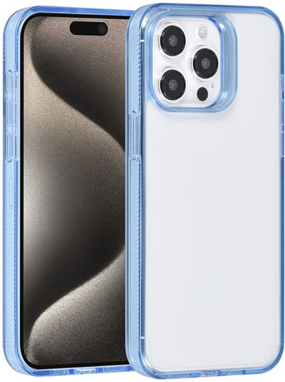 UNIQ Accessory Back Cover - Blauw voor iPhone 15 Pro Max - Schokabsorberend TPU - Slank Design