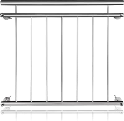 Frans Balkon RVS Reling 90 cm Hoog - Sterke Balkonbescherming