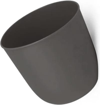 QUVIO Bloempot voor aan de wand - Bloempotten voor binnen - Bloempotten voor buiten - Bloempotten - Bloempot buiten - Bloempot binnen - Bloempotten kunststof - Plantenbak - Moestuinbak - Balkonbak - Diameter 15 cm - Antraciet