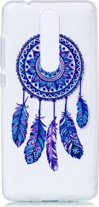 Shop4 - Nokia 5.1 (2018) Hoesje - Zachte Back Case Dromenvanger Gekleurd
