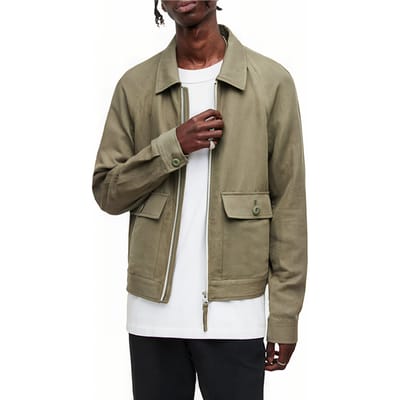 AllSaints Blane Jacket Ash Khaki Brown Maat: XS | Lichte Jassen Outlet | Heren | Bruin