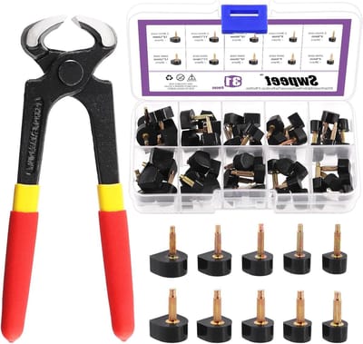 30 Paar Vervangende Tips voor Hakken 8x8mm tot 12x12mm, Inclusief Reparatietool en Heeltangen voor Dameschoenen
