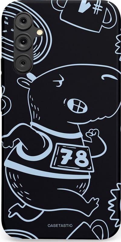 Casetastic Hoesje Geschikt voor Samsung A34 (5G) - Stijlvolle Beschermende Duo-layer Case - Capibara kampioen