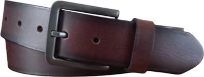 Stoere Heren Riem Echt Leer | Kleur: bruin | 4cm breed | Gunmetal Gesp | Riemmaat: 95cm (totale lengte: 110cm) | 100% echt leer | Nikkelvrije gesp