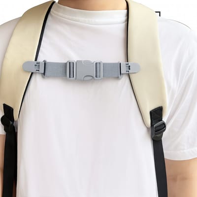Verstelbare Borstband Voor De Rugzak I Borstriem Schoudertas I Met Snelsluiting I Quick Release I Voor Backpacken, Kamperen etc. I Grijs