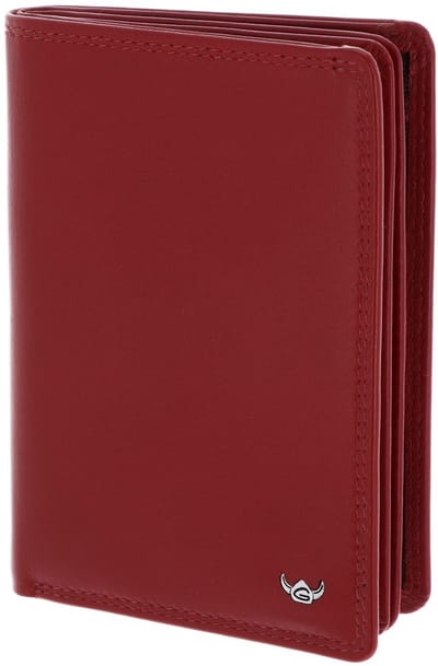 Golden Head Leren identiteitskaarthoesje Polo RFID Protect Ausweisetui mit Scheinfach 4476 Rot donkerrood