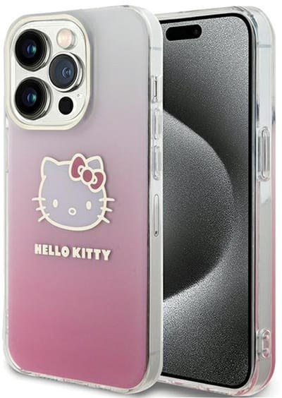 Hello Kitty - iPhone 13 Hoesje - Gradient Kitty Hoofd - Roze - Stijlvolle Bescherming