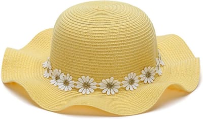 Kinder Zonnehoed - Bloemen Zomerhoed - Bescherming Tegen Zon - Opvouwbaar Design - 56-58 cm - Gedessineerd