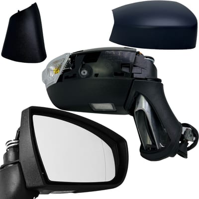 BILMAX Rechter Buitenspiegel Vervanging voor Ford Kuga I 2008–2012, Elektrisch Verstelbaar, Handmatig Inklapbaar, Verwarmd, Met Richtingaanwijzer, Instapverlichting, Gegrond, 7-Pins (Passagierszijde)