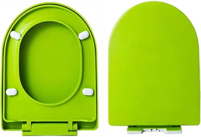 Toiletbril D-vorm - Zachte deksel - Eenvoudige reiniging - Softclose mechanisme - 360 x 445 mm - Groen