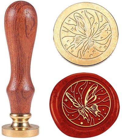 Dailygoods - Vintage Waszegelstempel met Afneembare Messing Kop