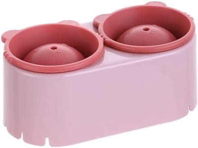 VHV-Siliconen Ijsballen Maker - Grote Ronde Ijsblokjes - Ijsvorm voor Spherical Ijsballen - Herbruikbare Ijsvorm voor Cocktails en Whiskey - BPA-vrij - Roze