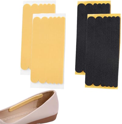 Dailygoods- Hielgrepen 24 stuks - EVA-materiaal - Antislip - Zwart/Nude - Compact - Voetverzorging - Schoeninlegzolen