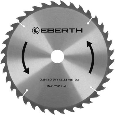 TCT Cirkelzaagblad voor Hout (254 mm, 36 Tanden, Lange Levensduur)