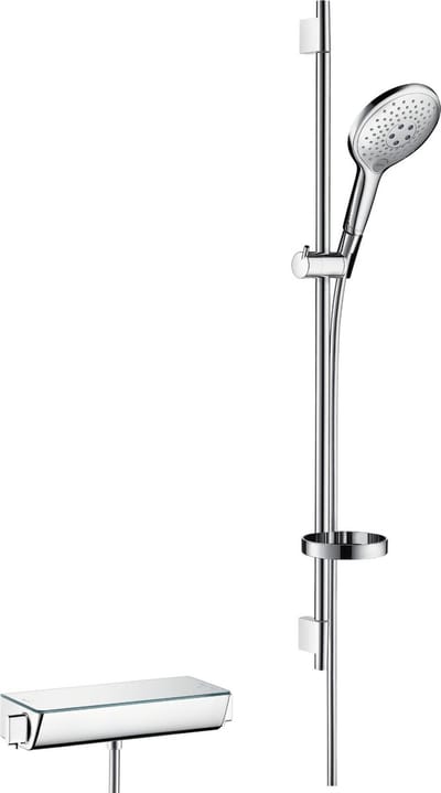 hansgrohe Ecostat Select Thermostatische Douchekraan - Met Raindance Doucheset - 90 cm - 15 cm hartafstand - Chroom - 3 straalsoorten - diameter handdouche 150 mm